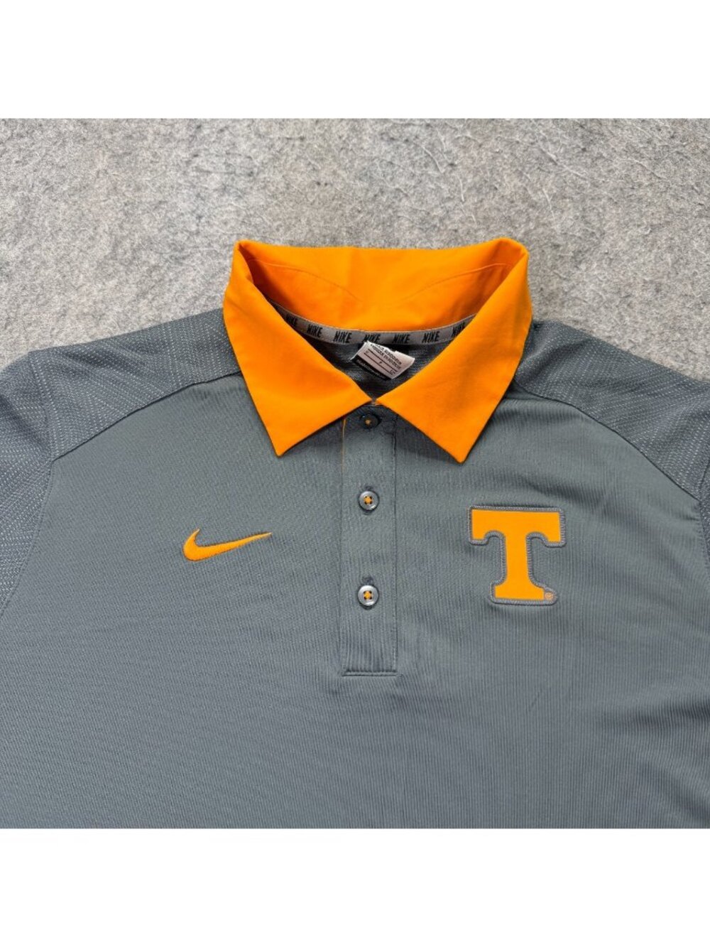 Tennessee Volunteers Nike Performance Polo Shirt Men S Gray Orange Short Sleeve